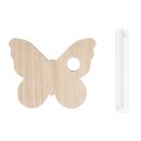 MDF-Aufsteller Schmetterling, 14x17x0,8cm, m. Glasröhre ø2,5x16cm