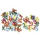 Filz-Buchstaben und Zahlen, 4cm, 5 Farben, SB-Btl ca. 230Stück, gemischt