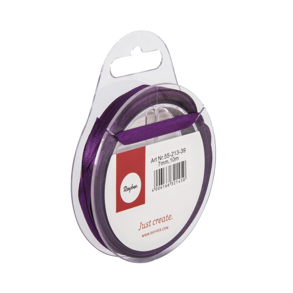 Satinband, 7mm, SB-Rolle 10m, lila