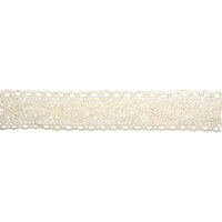 Baumwoll- Bordüre Cassandra, 2,3cm, SB-Holzkarte 2,5m, beige