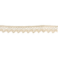 Baumwoll- Bordüre Jasmina, 8mm, SB-Holzkarte 3m, beige