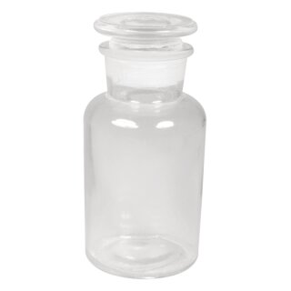 Glas Flasche, H&ouml;he: 14cm, &oslash;unten:6,5cm,&oslash;oben:4cm(&Ouml;ffnung), 250ml