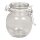 Kippdeckelglas mini, 6,5cm &oslash;, H&ouml;he: 9cm, &oslash; oben: 3,5cm (&Ouml;ffnung)