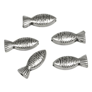 Acryl Deko-Fisch, 0,8x2,2cm, m. Loch 2mm &oslash;, SB-Btl 12St&uuml;ck