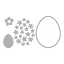 Stanzschabl. Set: Blooming Egg, SB-Btl 4St&uuml;ck, 1,1-5,6cm
