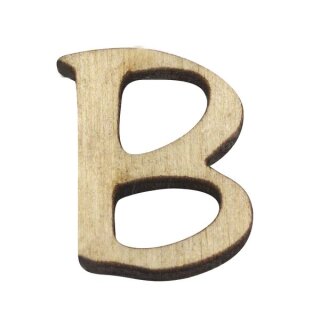 Holz-Buchstabe, 2 cm, B