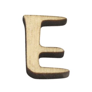 Holz-Buchstabe, 2 cm, E