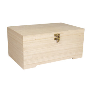 Holz Schatulle mit Einsatz, 2teilig, 28x18x13,5cm, 6 Fächer
