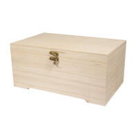 Holz Schatulle mit Einsatz, 2teilig, 28x18x13,5cm, 6 Fächer