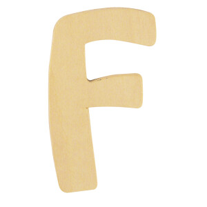 Holz- Buchstabe F,FSC Mix Credit, 6cm ø