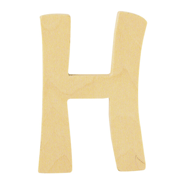 Holz- Buchstabe H,FSC Mix Credit, 6cm ø