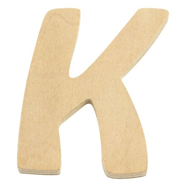 Holz- Buchstabe K,FSC Mix Credit, 6cm ø