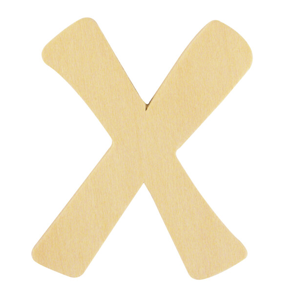 Holz- Buchstabe X,FSC Mix Credit, 6cm ø