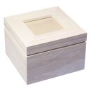 Holz- Box mit Fotodeckel FSC Mix Credit, 12x12x7,6cm