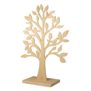 Holz Baum FSC Mix Credit, 50cm &oslash;, mit V&ouml;gel
