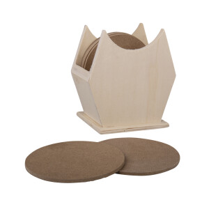 Holz Box FSC Mix Credit, 10cm ø, mit 6 runden...