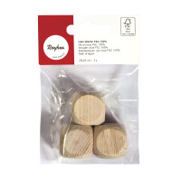 Holz Würfel FSC 100%, 25x25mm, SB-Btl 3Stück, natur