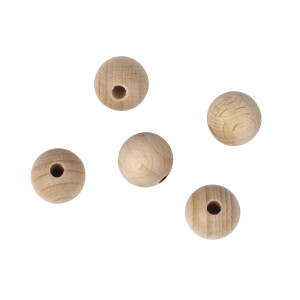 Rohholzkugeln FSC 100%,gebohrt, 15mm &oslash;, 4mm - DL, SB-Btl 15St&uuml;ck