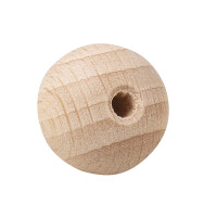 Rohholzkugeln FSC 100%,gebohrt, 20mm ø, 4mm - DL, SB-Btl 10Stück