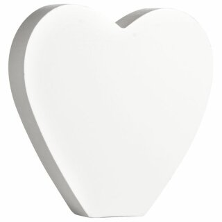 MDF- Symbol Herz, weiß, 11cm, Stärke 2cm