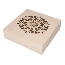 Holz-Box gelasert, FSC Mix Credit, 18,5x18,5x5cm, Innenmaß 17x17cm