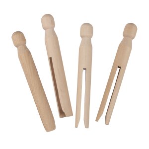 Rundkopf-Wäscheklammern, 11 cm, Beutel 50 Stück