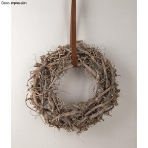 Weidenkranz, wei&szlig; gewischt, 40cm &oslash;, H&ouml;he 8cm