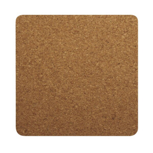 Kork-Untersetzer quadratisch, 10x10x0,3cm, SB-Btl...