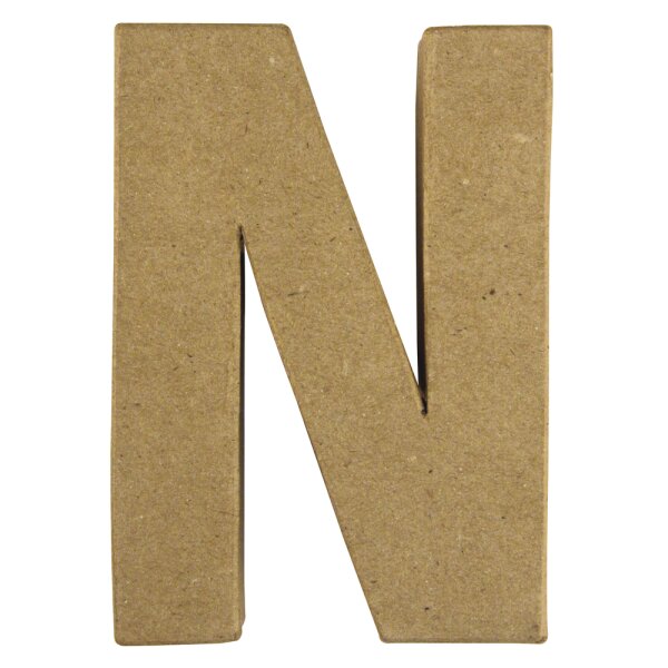 Pappmaché Buchstabe NFSC Recycled 100%, 15x10,5x3cm