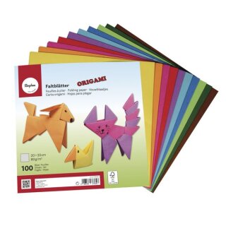 Origami-Faltbl&auml;tter,FSC Mix Credit, 20x20cm, 80g/m2, Beutel 100Blatt