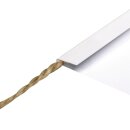 Papier Wimpel-Girlande Zigzag, 12x17,5cm,  SB-Btl 14Stück, weiß