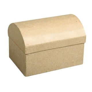 Pappmaché Box: Truhe FSC Recycled 100%, 8x5,5x5,5cm