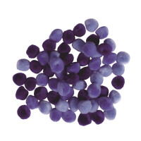 Pompons, 15 mm, SB-Btl. 60 Stück, lila sortiert