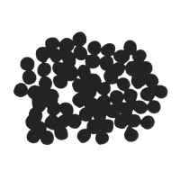 Pompons, 7 mm, SB-Btl. 70 Stück, schwarz