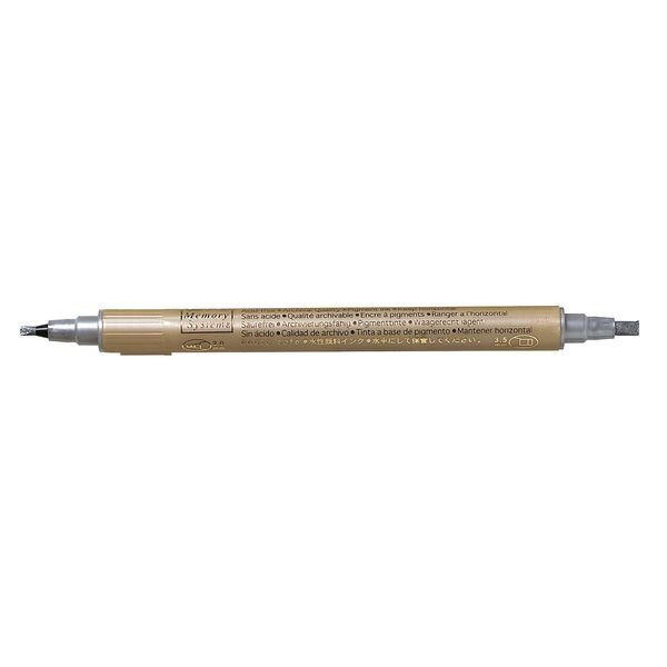 Kalligraphie-Stift Metallic, 2+3,5 mm, SB-Btl. 1 Stück, silber