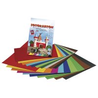 Fotokarton - 10 Farben, 22x33cm, 300 g/m2, Block 10Blatt