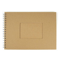Album, mit Passepartoutstanzung, QF, Rechteck, DIN A4, 30 Blatt, 190 g/m2