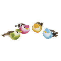 Pilzvogel, 4cm, 4 Sorten, SB-Btl 4Stück