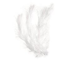 Flauschfeder, 10-15 cm, SB-Btl. 15 Stück, weiß