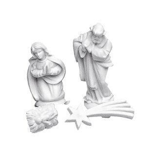 Krippenfiguren Heilige Familie + Komet, 20 mm