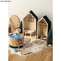 Metall-Gießkanne+Eimer, 2-3 cm, SB-Btl. 4 Stück, 2 Sorten
