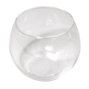 Glasgefäß, rund, 6,5 cm ø