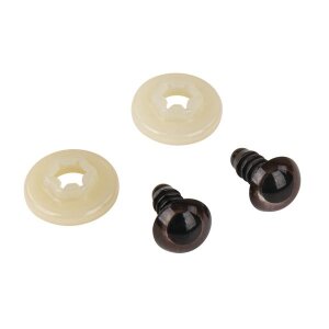 Plastik-Tieraugen zum Stecken, SB-Btl. 10 St&uuml;ck, d.braun, 9 mm &oslash;