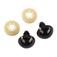 Plastik-Tieraugen zum Stecken, SB-Btl. 10 Stück, d.braun, 15 mm ø