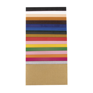 Wachsfolie, SB-Btl. 18 Farben sortiert, 10x5 cm