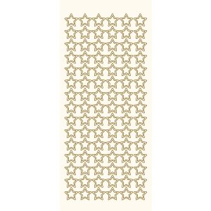 Ziersticker Sterne gold, 1 Bogen 10 x 23 cm
