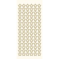 Ziersticker Sterne gold, 1 Bogen 10 x 23 cm