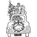 Stempel Driving Home For Christmas, 7x10cm