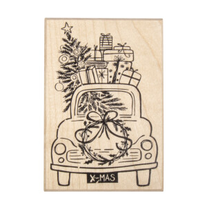 Stempel Driving Home For Christmas, 7x10cm