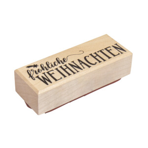 Stempel fr&ouml;hliche Weihnachten, 3x8cm